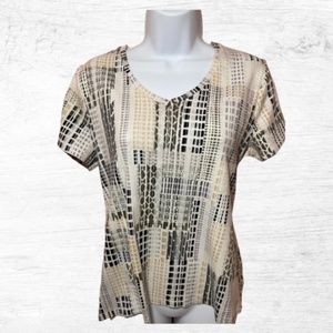 ➕Cream, Black & Tan Classic Tee